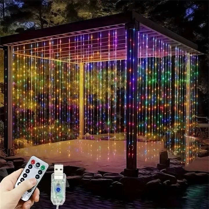 USB Powered LED Curtain String Lights - Versatile Indoor & Outdoor Decorative Lighting