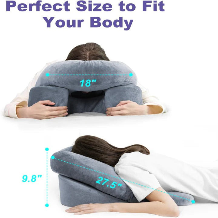 Face Down Recovery Pillow with Cavity Opening - Comfortable Support for Post-Surgery Recovery and Facial Treatments