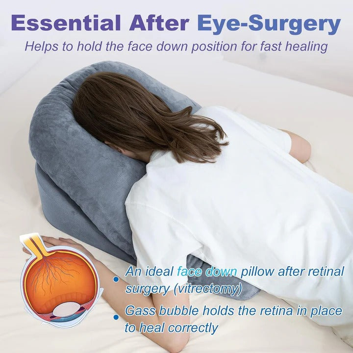 Face Down Recovery Pillow with Cavity Opening - Comfortable Support for Post-Surgery Recovery and Facial Treatments