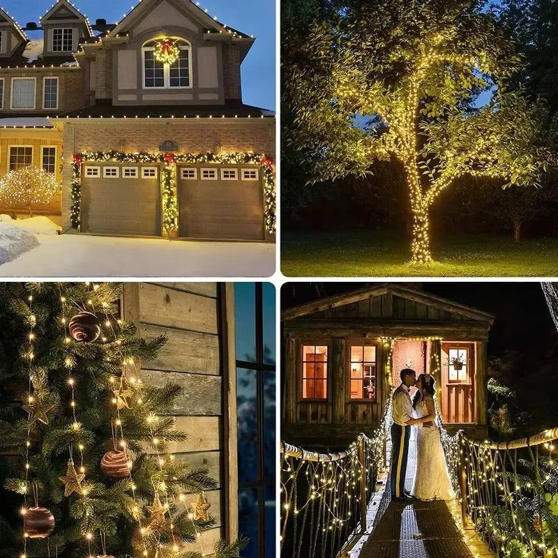 Solar Powered LED Garden String Lights - Eco-Friendly Outdoor Decorative Lighting for Patios, Gardens, and Events