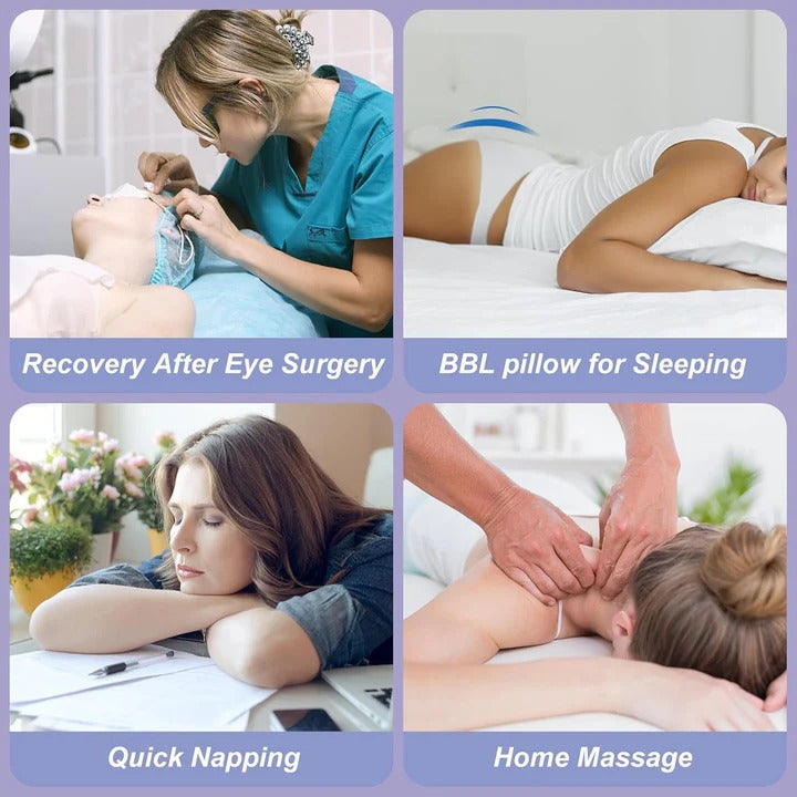 Face Down Recovery Pillow with Cavity Opening - Comfortable Support for Post-Surgery Recovery and Facial Treatments