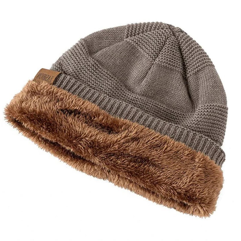 Men's Acrylic Knit Slouch Beanie - Warm Winter Hat for Cold Weather Comfort
