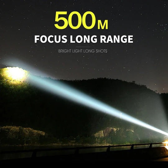 High-Performance Outdoor Water-Resistant LED Flashlight - Ultra Bright Illumination for Camping, Hiking, and Emergency Use