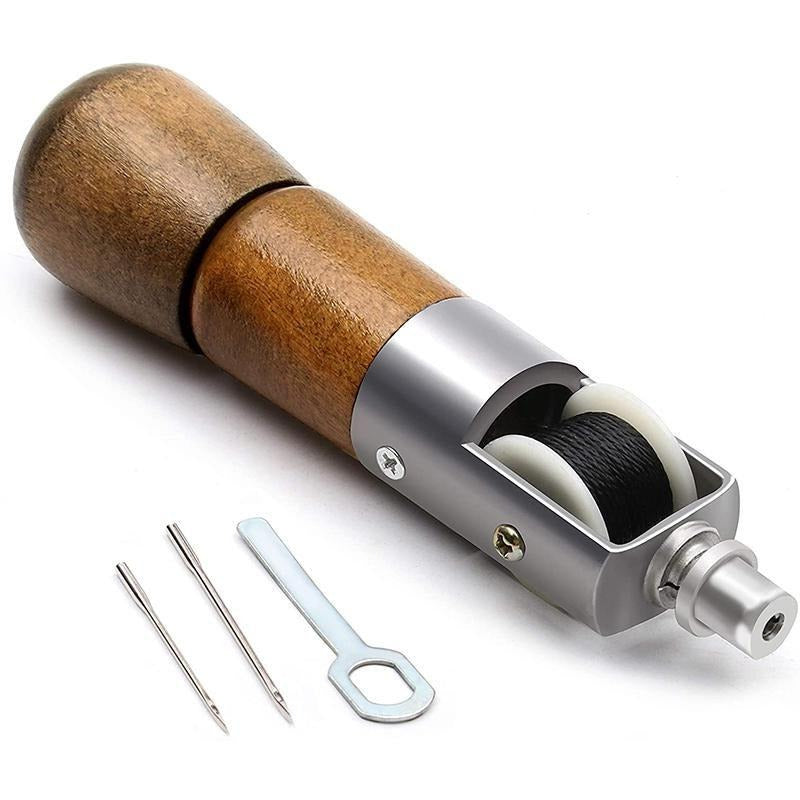 Premium Leather Stitching Awl Set - Includes Waxed Thread & Durable Steel Needles for DIY Leather Repair & Crafting Projects