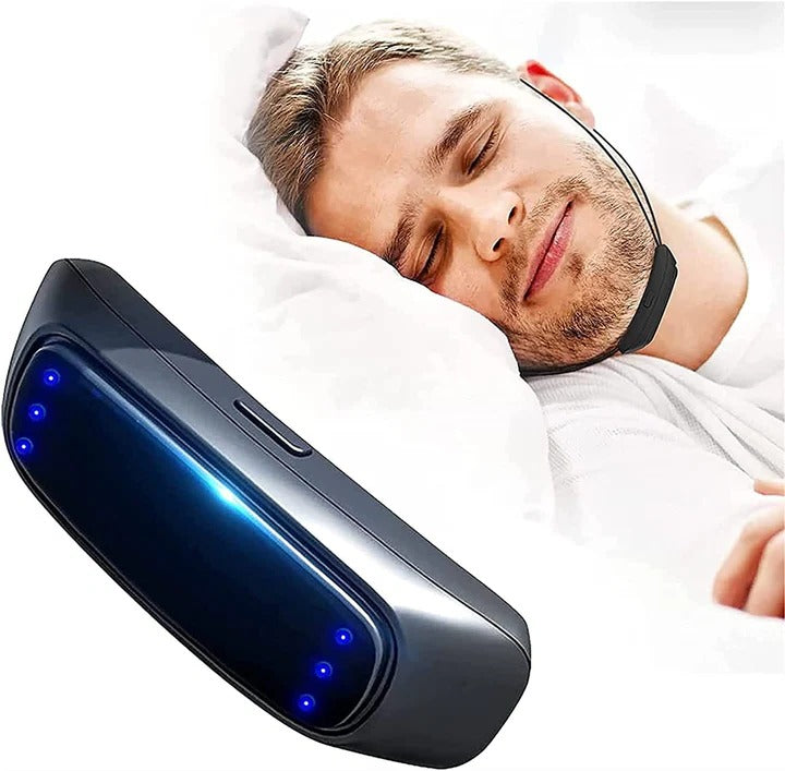Rechargeable Snore Reduction Chin Strap with Adjustable Gentle Pulse Technology for Comfortable Sleep