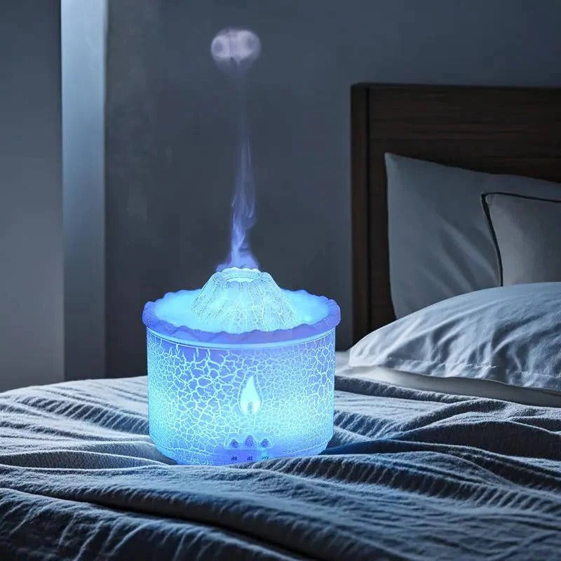 Volcano-Shaped Essential Oil Diffuser with LED Night Light & Remote Control – Aromatherapy Diffuser for Home & Office