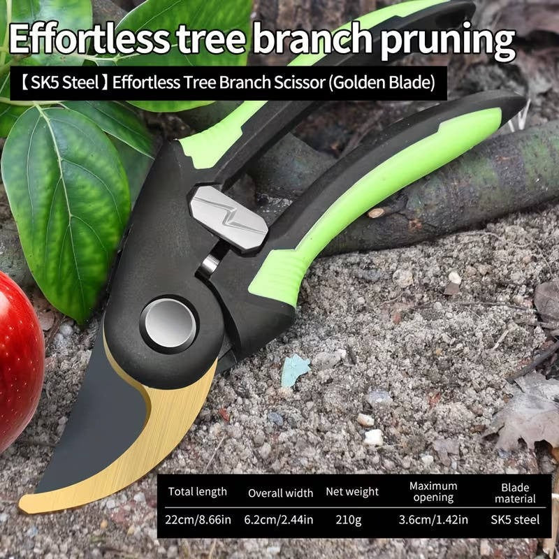 Premium Alloy Steel Pruning Shears - Durable Garden Cutting Tools for Branch Trimming & Horticulture