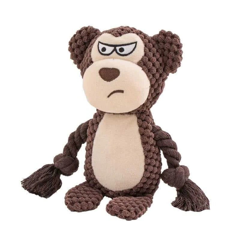 Interactive Squeaky Plush Dog Toy - Crinkle & Chew Features for Engaging Playtime