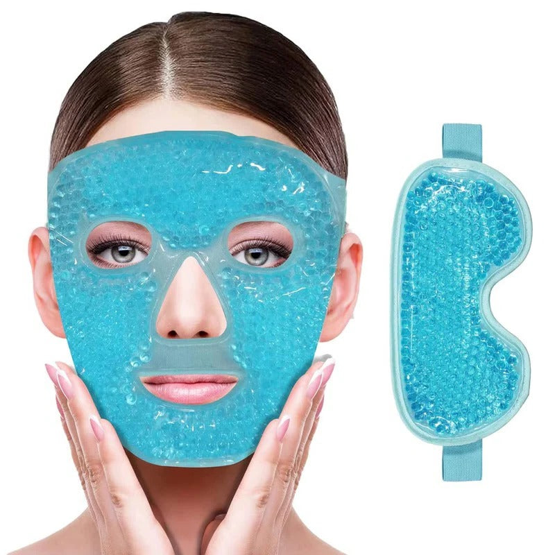 Versatile Reusable Gel Eye and Face Mask - Hot & Cold Therapy Cooling Wrap for Relaxation and Relief