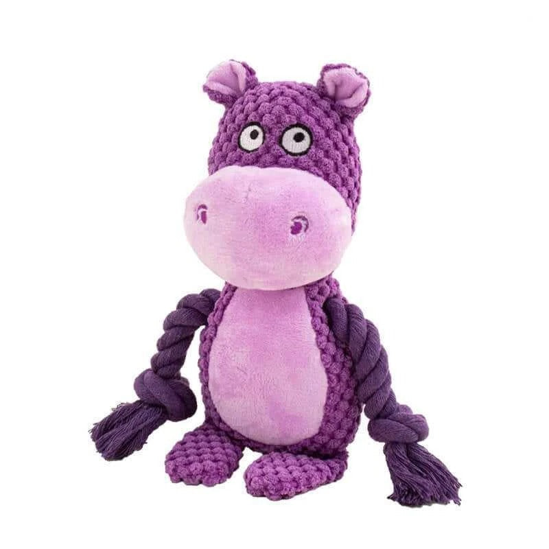 Interactive Squeaky Plush Dog Toy - Crinkle & Chew Features for Engaging Playtime