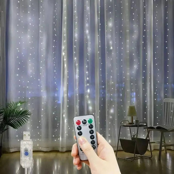 USB Powered LED Curtain String Lights - Versatile Indoor & Outdoor Decorative Lighting