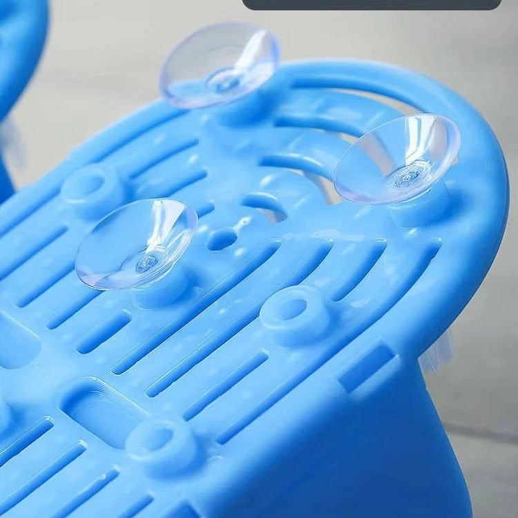 Premium Foot Scrubber for Shower - Contoured Bristles & Non-Slip Grip Base for Ultimate Foot Care