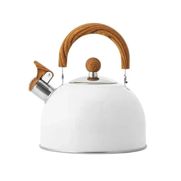Premium Stainless Steel Whistling Stovetop Kettle with Heat-Resistant Handle - 2.5 Quart Teakettle for Safe and Efficient Boiling