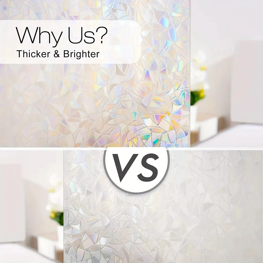 Rainbow Design Static Cling Window Film - Vibrant, Easy-to-Apply Decorative Privacy Film for Home & Office