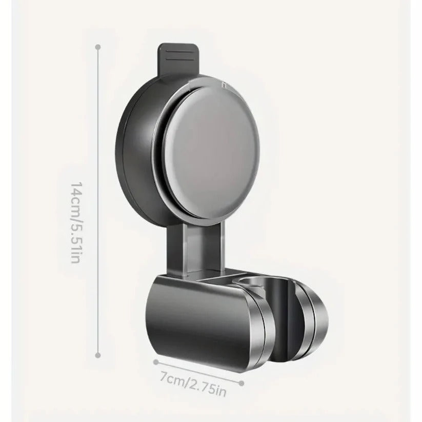 No Drill Adjustable 360° Shower Head Holder - Wall Mount Bracket with Strong Adhesive - Easy Installation