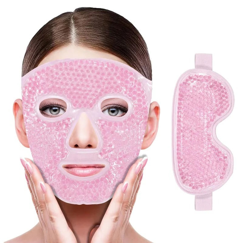 Versatile Reusable Gel Eye and Face Mask - Hot & Cold Therapy Cooling Wrap for Relaxation and Relief