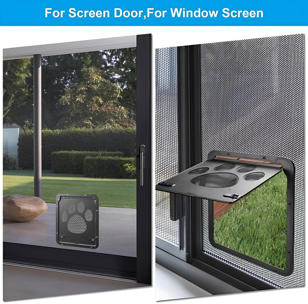 Durable Pet Screen Door Insert with Mesh Flap – Ideal for Dogs and Cats | Easy Install, Weather-Resistant, and Secure
