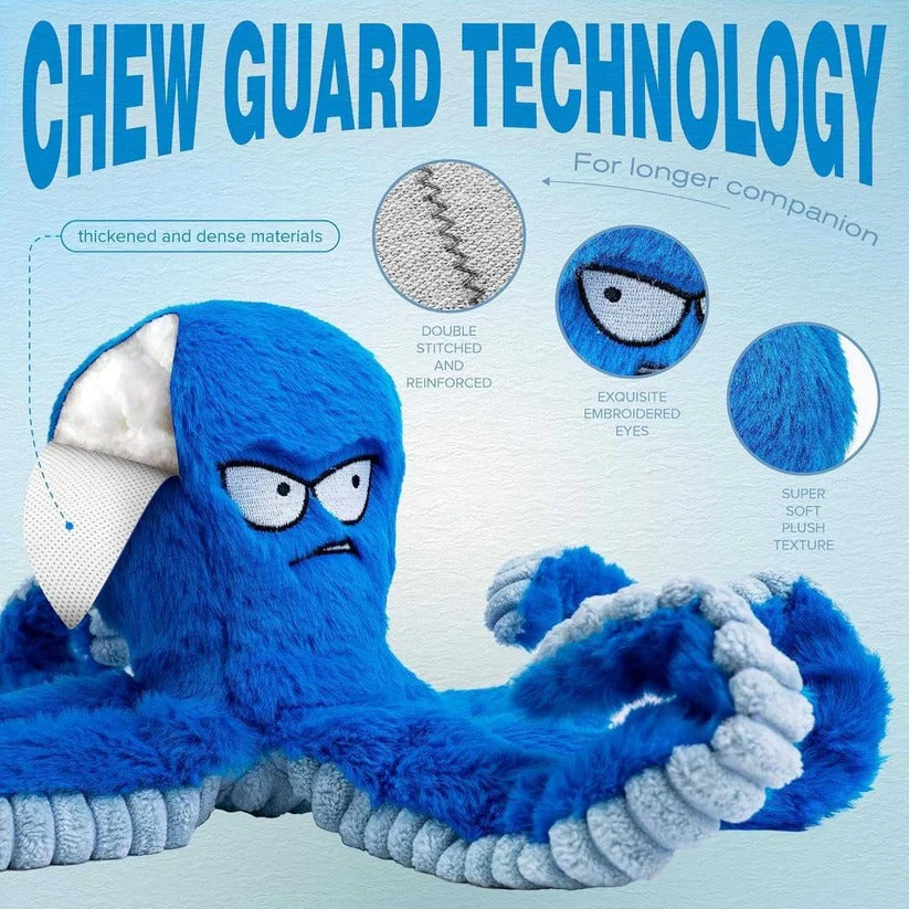 Interactive Squeaky Plush Dog Toy - Crinkle & Chew Features for Engaging Playtime