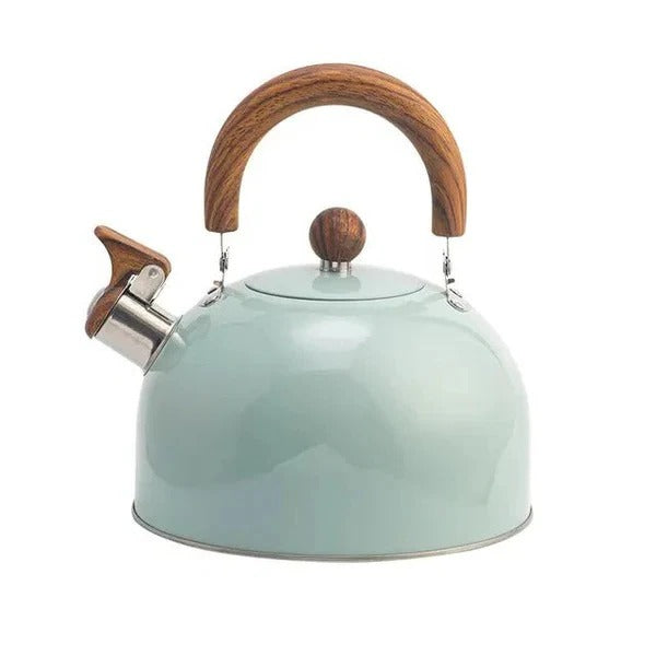 Premium Stainless Steel Whistling Stovetop Kettle with Heat-Resistant Handle - 2.5 Quart Teakettle for Safe and Efficient Boiling