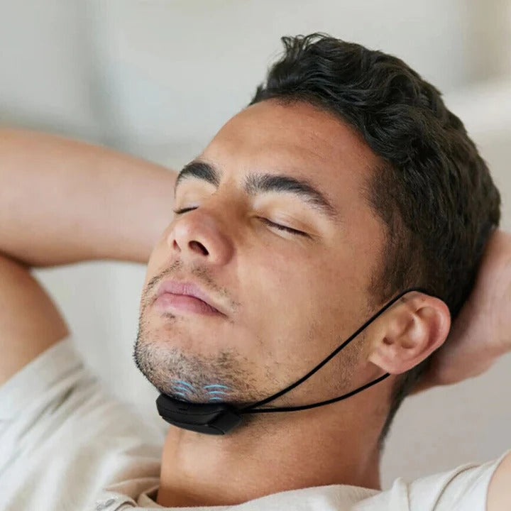 Rechargeable Snore Reduction Chin Strap with Adjustable Gentle Pulse Technology for Comfortable Sleep