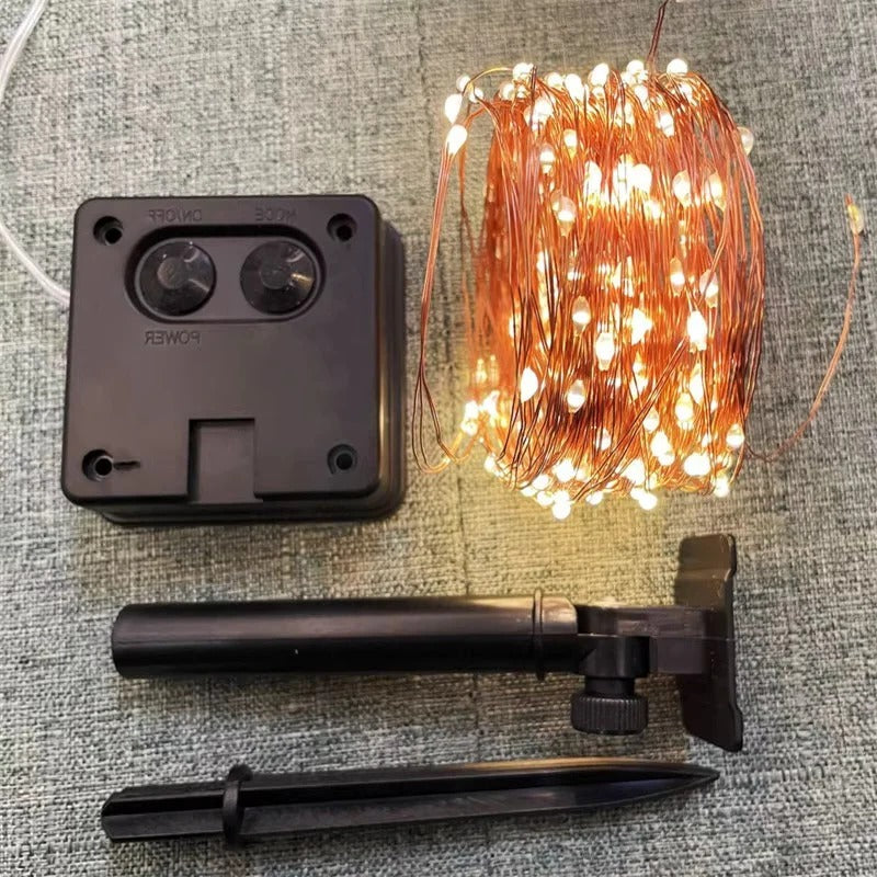 Solar Powered LED Garden String Lights - Eco-Friendly Outdoor Decorative Lighting for Patios, Gardens, and Events