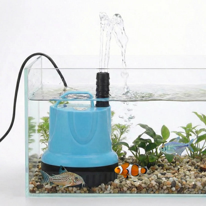 Submersible Aquarium Water Pump with Integrated Filter - Ideal for Fish Tanks & Aquatic Environments