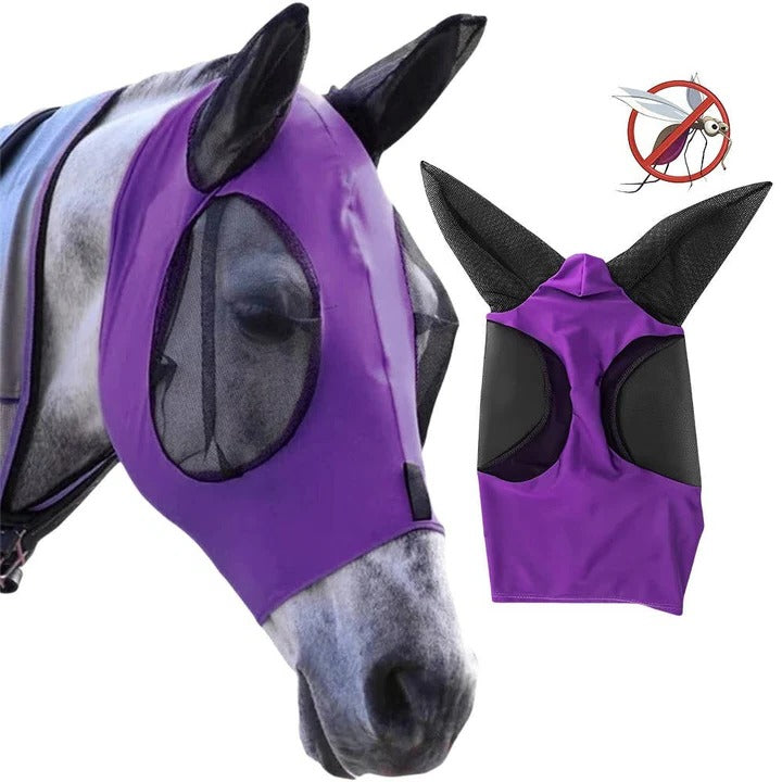 Premium Mesh Fly Mask for Horses - Ultimate Protection Against Insects & UV Rays