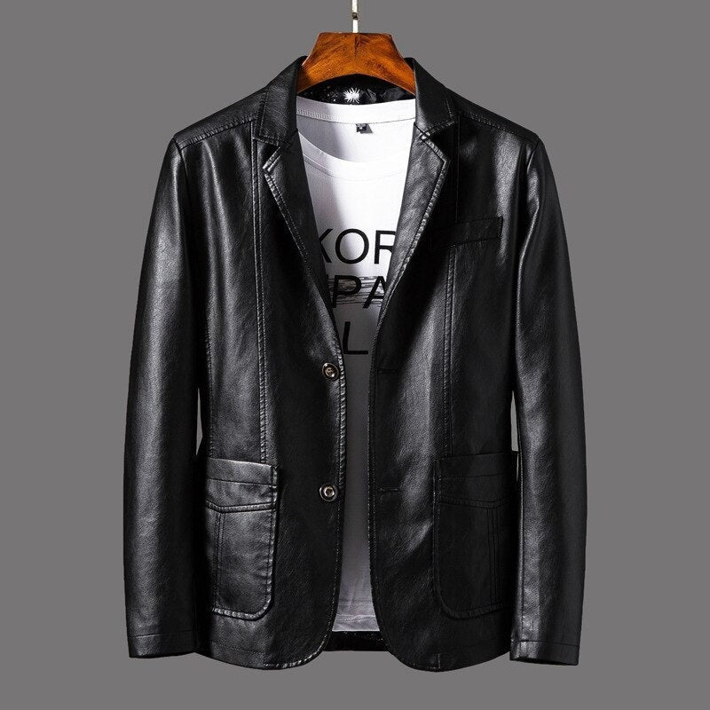 Men's Classic Genuine Leather Jacket - Timeless Style & Premium Quality Outerwear