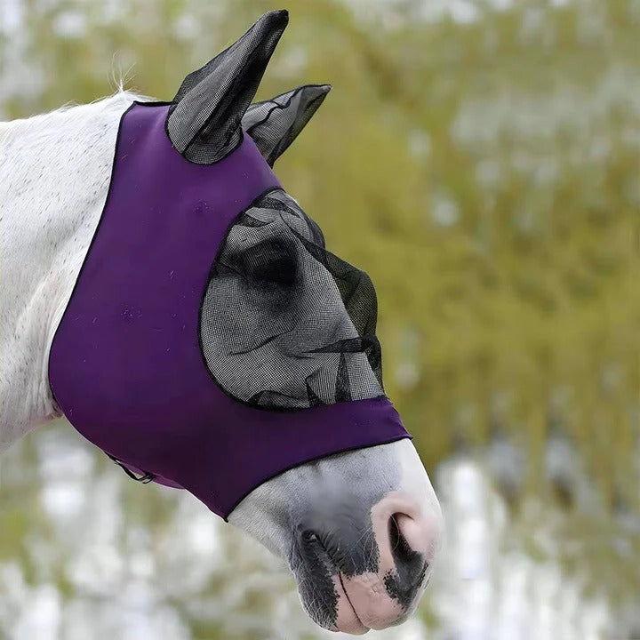 Premium Mesh Fly Mask for Horses - Ultimate Protection Against Insects & UV Rays