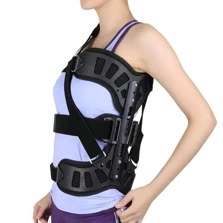 Adjustable Spinal Support Brace with Height Control & Ergonomic Posture Correction - Ideal for Back Pain Relief
