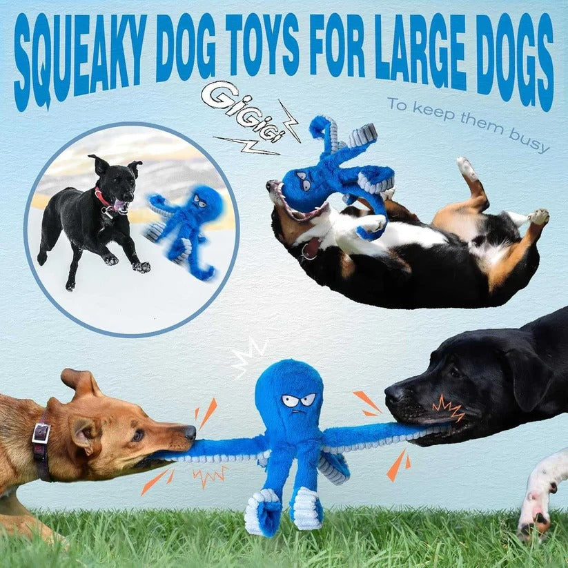 Interactive Squeaky Plush Dog Toy - Crinkle & Chew Features for Engaging Playtime