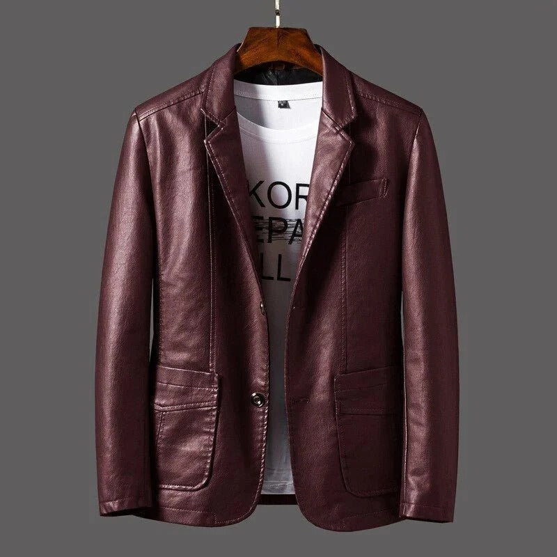 Men's Classic Genuine Leather Jacket - Timeless Style & Premium Quality Outerwear