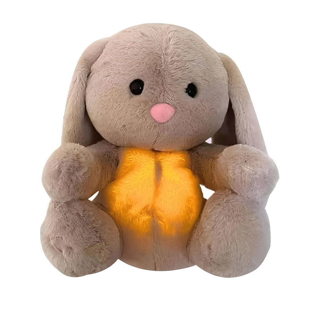 Breathing Motion Stuffed Animal Bunny - Realistic Cuddly Plush Toy for Kids