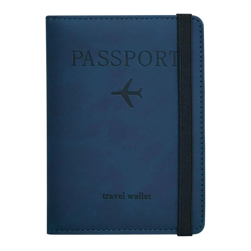 Unisex Slim Travel Passport Wallet with Card Slots - RFID-Blocking, Lightweight & Stylish Design for Secure Travel