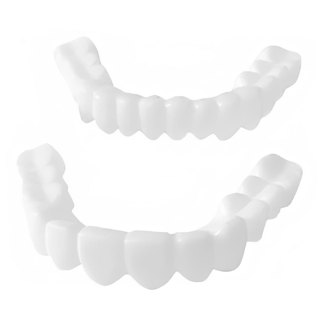 Snap-On Cosmetic Tooth Covers for Adults - 2-Piece Set for Instant Smile Makeover