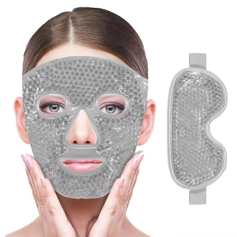 Versatile Reusable Gel Eye and Face Mask - Hot & Cold Therapy Cooling Wrap for Relaxation and Relief