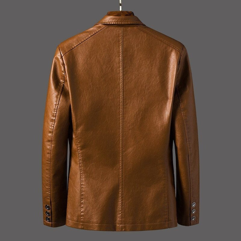 Men's Classic Genuine Leather Jacket - Timeless Style & Premium Quality Outerwear