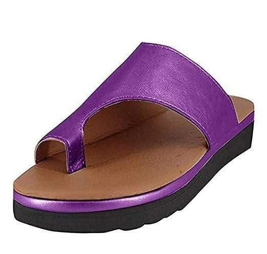 Women's Suede Platform Sandals with Thick Sole & Toe Ring Strap - Stylish & Comfortable Footwear