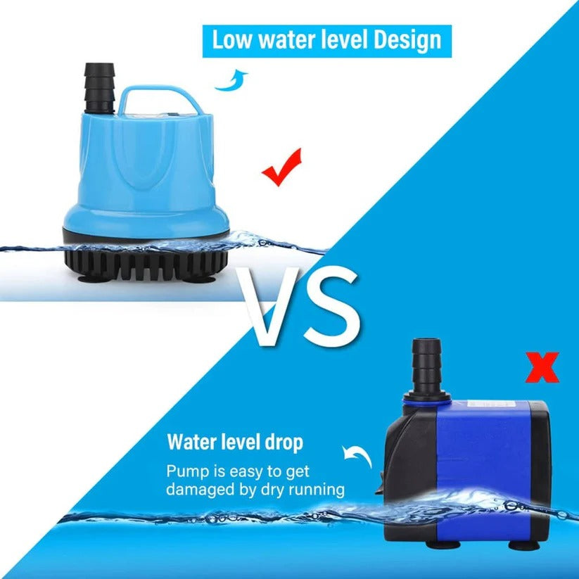 Submersible Aquarium Water Pump with Integrated Filter - Ideal for Fish Tanks & Aquatic Environments
