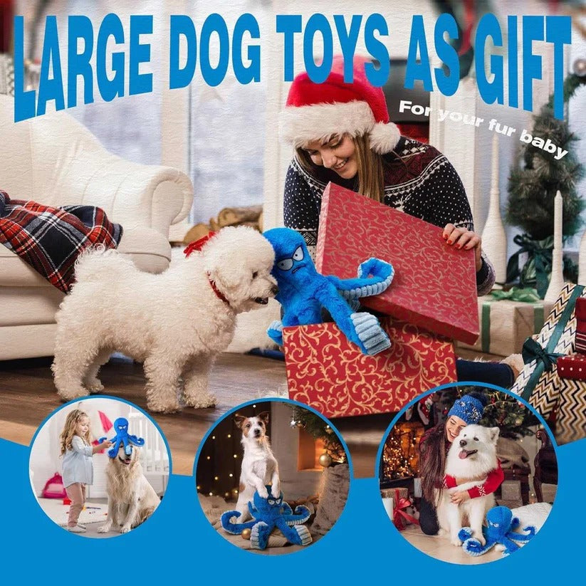 Interactive Squeaky Plush Dog Toy - Crinkle & Chew Features for Engaging Playtime