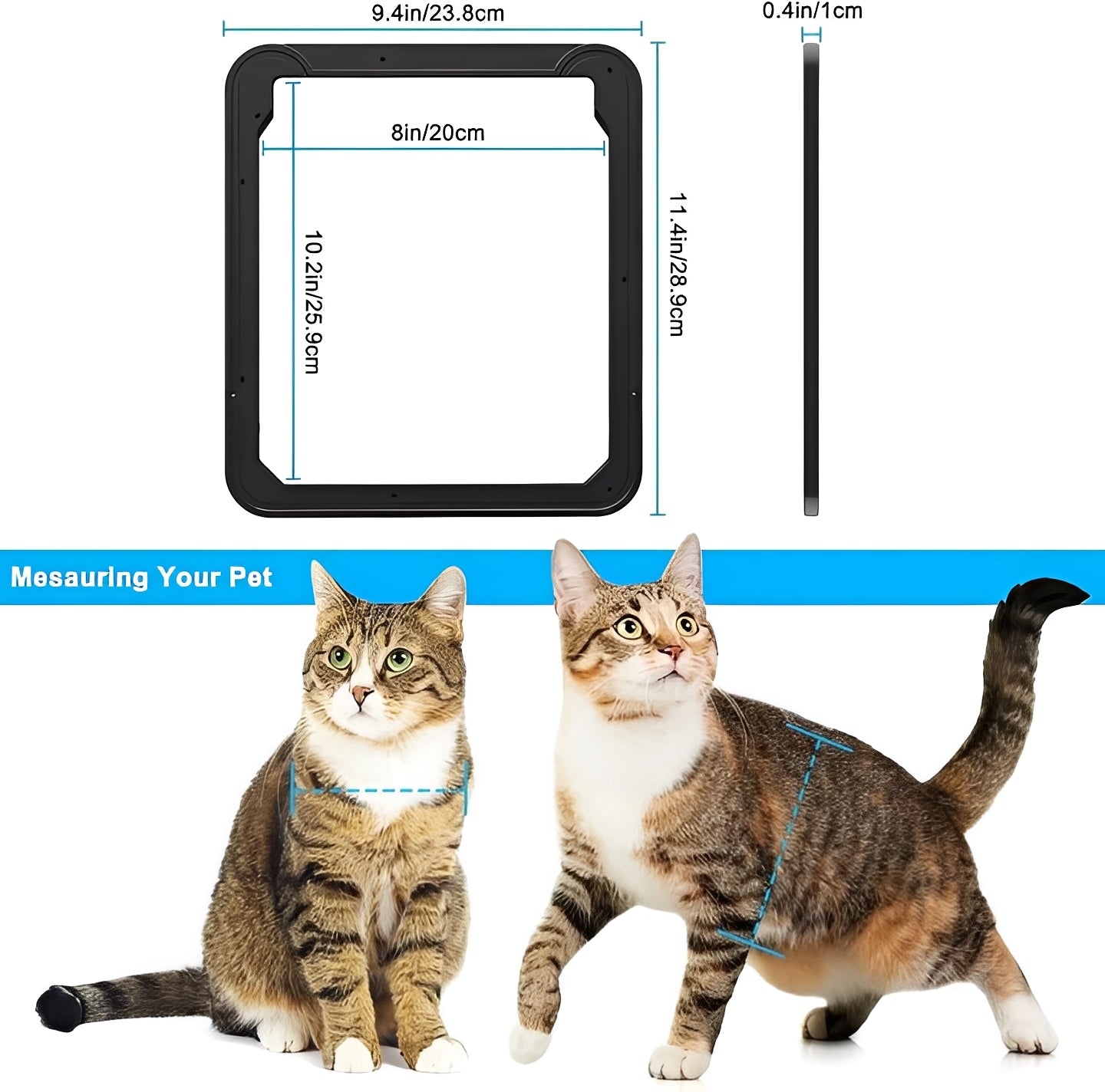 Durable Pet Screen Door Insert with Mesh Flap – Ideal for Dogs and Cats | Easy Install, Weather-Resistant, and Secure
