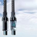 Type C Fast Charging Cable with LED Power Display - High-Speed Data Transfer & Durable Design