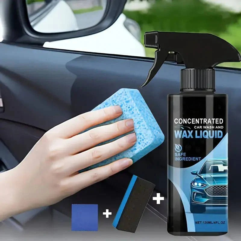 Ceramic Car Paint Protection Spray Kit - Gloss Finish with Microfiber Towel & Sponge for Ultimate Shine and Durability