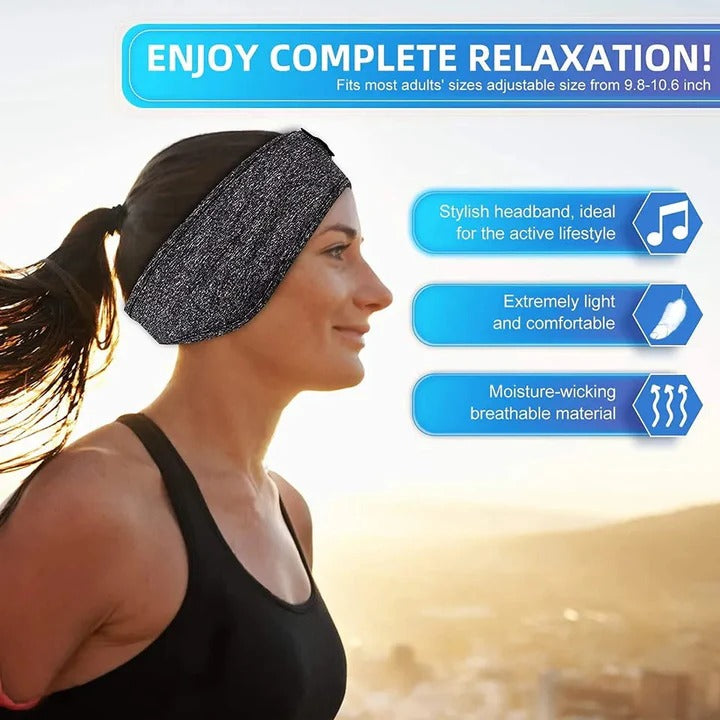 Wireless Sleep Headband & Sports Headphones - Comfortable Bluetooth Headset for Workouts & Relaxation
