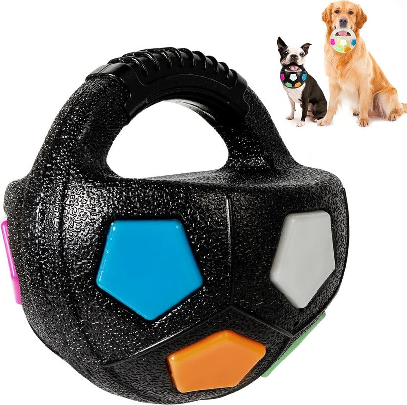Durable Rubber Football Dog Toy with Unique Bottle Design - Perfect for Heavy Chewers