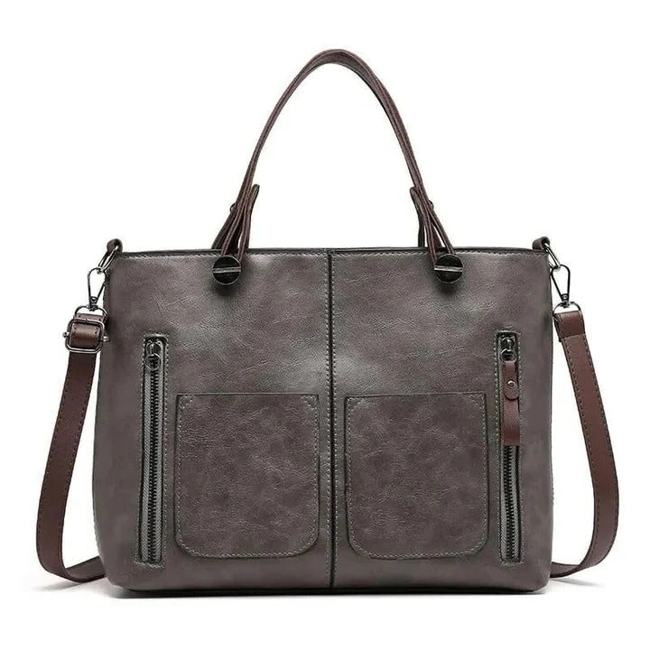 Elegant Minimalist Classic Leather Handbag - Timeless Style & Versatile Functionality