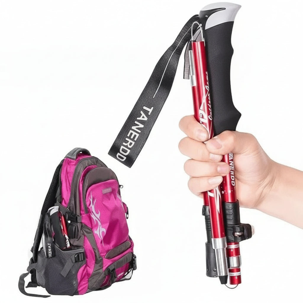 Adjustable Foldable Hiking Poles - Lightweight Trekking Gear for Outdoor Adventures