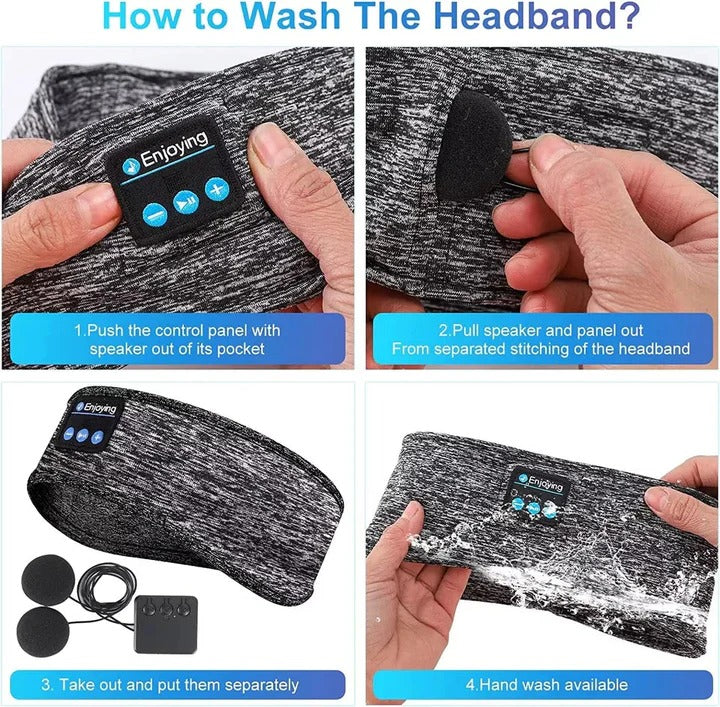 Wireless Sleep Headband & Sports Headphones - Comfortable Bluetooth Headset for Workouts & Relaxation