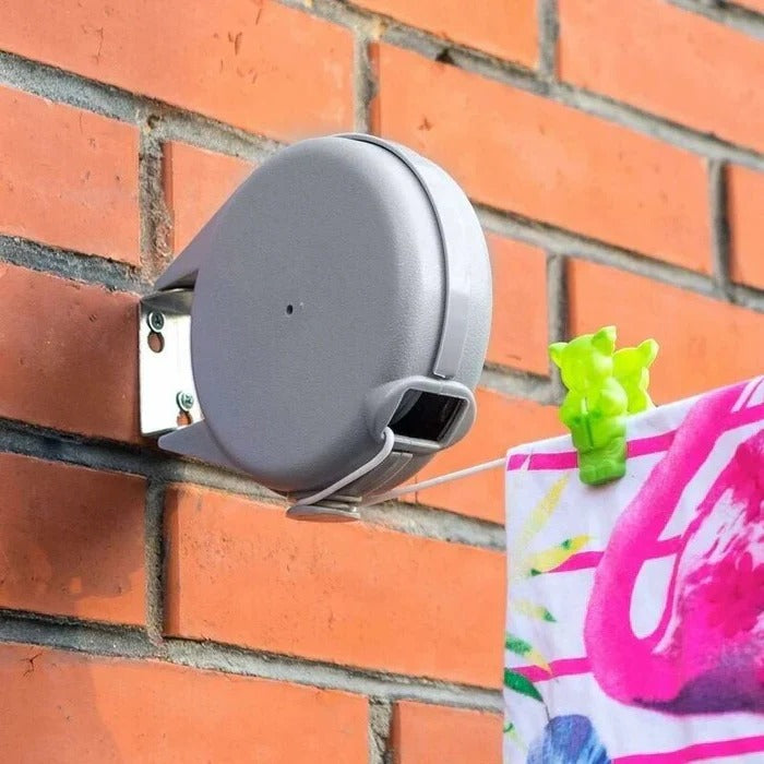 Retractable Wall-Mounted Washing Line - Space-Saving Drying Solution for Indoor & Outdoor Use