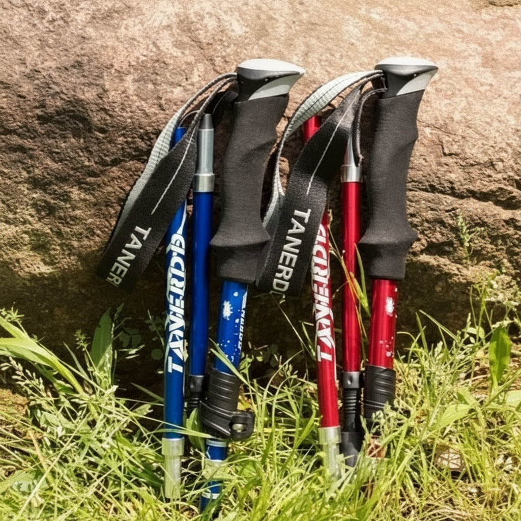 Adjustable Foldable Hiking Poles - Lightweight Trekking Gear for Outdoor Adventures
